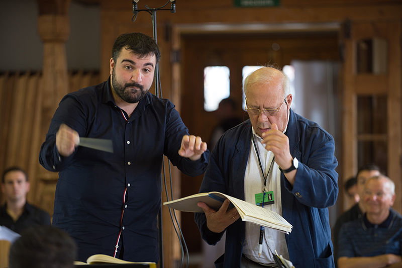 Conducting Academy 2014 Georgios Balatsinos und Neeme Järvi