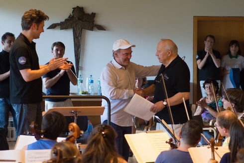 Neeme Järvi und Georgios Balatsinos Gstaad Conducting Academy
