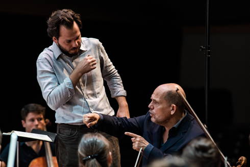 Neeme Järvi und Stefan Bone Gstaad Conducting Academy 2014